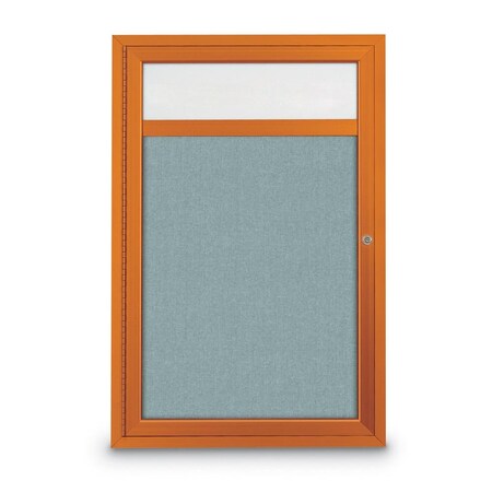 United Visual Products Slim Enclosed Corkboard, 30"x30", White Alum Frame/Forbo UVEB3030-WHITE-FORBO